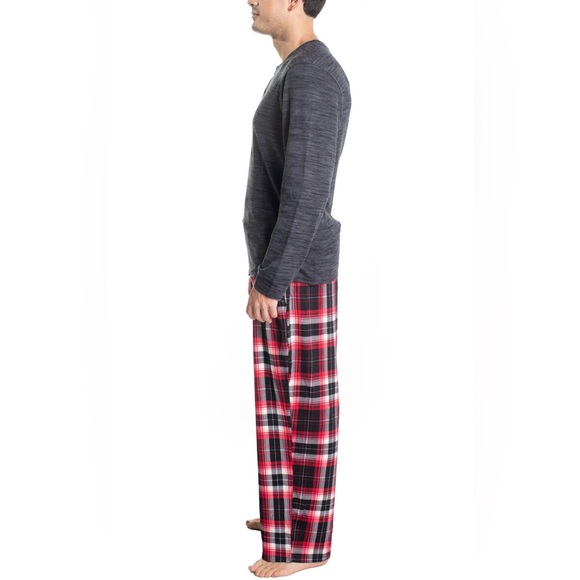 The Original Muk Luke Red Buffalo Check Men’s Pajama Set - Picture 4 of 8